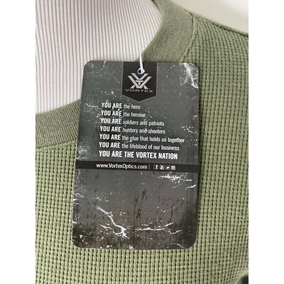 Vortex Women’s Thermal Shirt Olive Green Long Sleeve Crewneck Size Medium - Picture 10 of 10